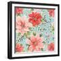 Country Poinsettias Step 02B-Daphne Brissonnet-Framed Art Print