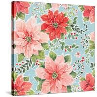 Country Poinsettias Step 02B-Daphne Brissonnet-Stretched Canvas