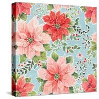 Country Poinsettias Step 02B-Daphne Brissonnet-Stretched Canvas