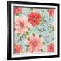 Country Poinsettias Step 02B-Daphne Brissonnet-Framed Art Print