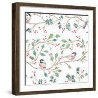 Country Poinsettias Step 03A-Daphne Brissonnet-Framed Art Print