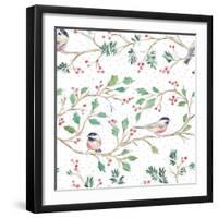 Country Poinsettias Step 03A-Daphne Brissonnet-Framed Art Print