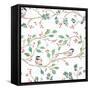 Country Poinsettias Step 03A-Daphne Brissonnet-Framed Stretched Canvas