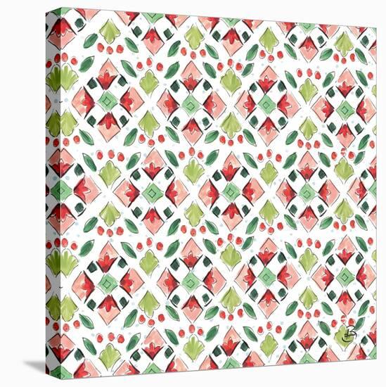 Country Poinsettias Step 05A-Daphne Brissonnet-Stretched Canvas