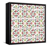 Country Poinsettias Step 05A-Daphne Brissonnet-Framed Stretched Canvas