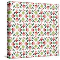 Country Poinsettias Step 05A-Daphne Brissonnet-Stretched Canvas