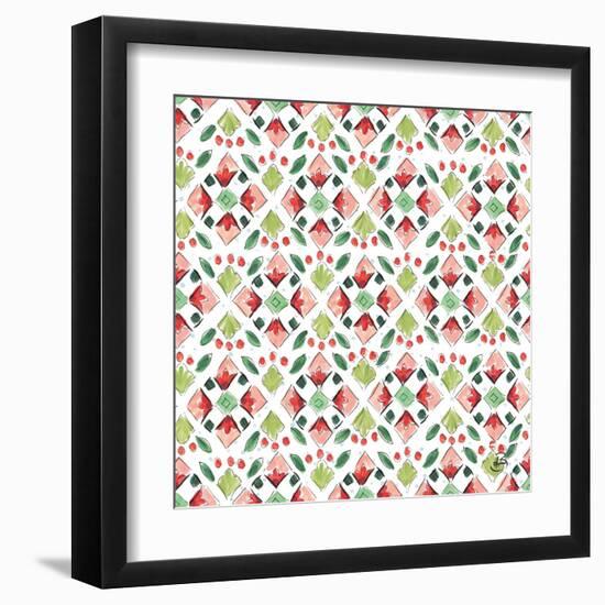 Country Poinsettias Step 05A-Daphne Brissonnet-Framed Art Print