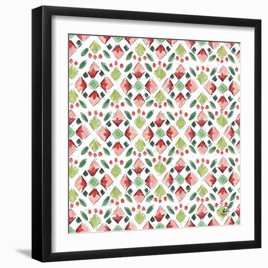 Country Poinsettias Step 05A-Daphne Brissonnet-Framed Art Print