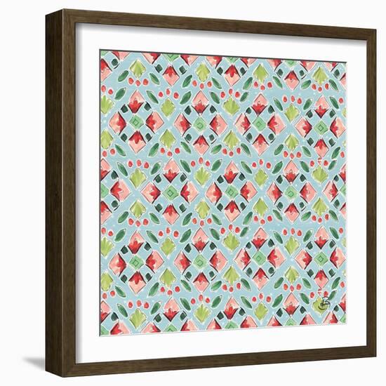 Country Poinsettias Step 05B-Daphne Brissonnet-Framed Art Print