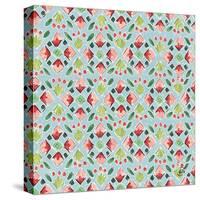 Country Poinsettias Step 05B-Daphne Brissonnet-Stretched Canvas