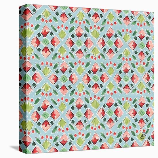 Country Poinsettias Step 05B-Daphne Brissonnet-Stretched Canvas