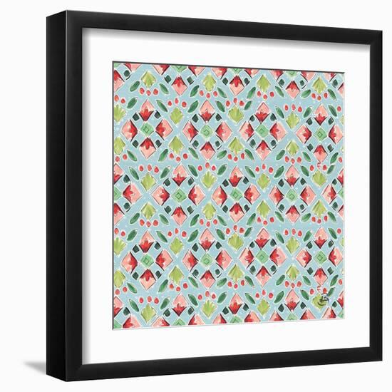 Country Poinsettias Step 05B-Daphne Brissonnet-Framed Art Print