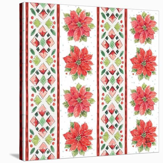 Country Poinsettias Step 06A-Daphne Brissonnet-Stretched Canvas