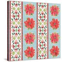 Country Poinsettias Step 06B-Daphne Brissonnet-Stretched Canvas