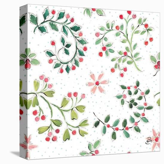 Country Poinsettias Step 07A-Daphne Brissonnet-Stretched Canvas