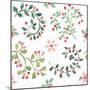 Country Poinsettias Step 07A-Daphne Brissonnet-Mounted Art Print