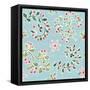 Country Poinsettias Step 07B-Daphne Brissonnet-Framed Stretched Canvas