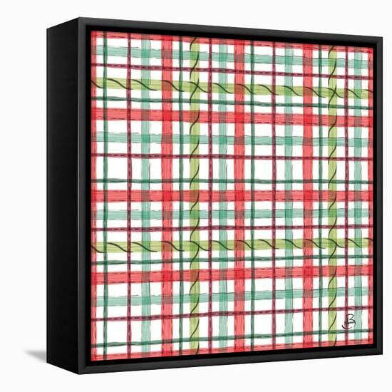 Country Poinsettias Step 10A-Daphne Brissonnet-Framed Stretched Canvas