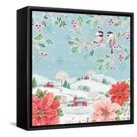 Country Poinsettias VI-Daphne Brissonnet-Framed Stretched Canvas