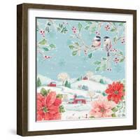 Country Poinsettias VI-Daphne Brissonnet-Framed Art Print