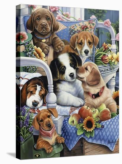 Country Pups-Jenny Newland-Stretched Canvas
