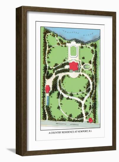 Country Residence at Newport, Rhode Island-J. Weidermann-Framed Art Print