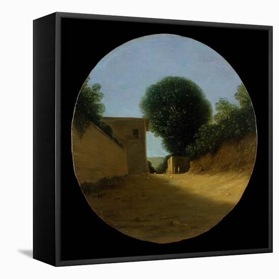 Country Road by a House-Goffredo Wals-Framed Stretched Canvas