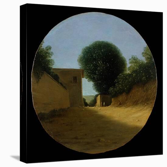 Country Road by a House-Goffredo Wals-Stretched Canvas