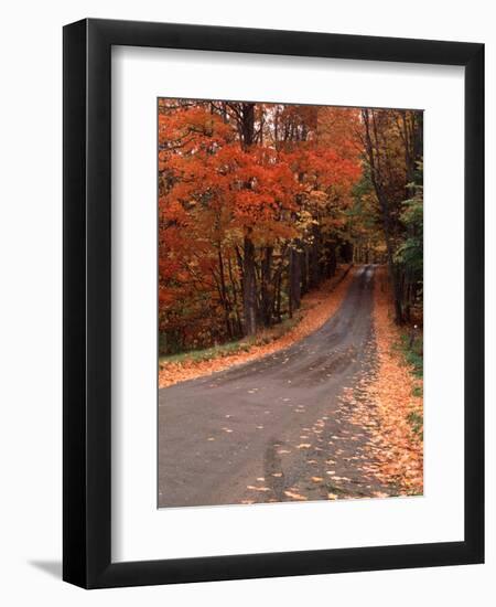 Country Road in Autumn, Vermont, USA-Charles Sleicher-Framed Premium Photographic Print