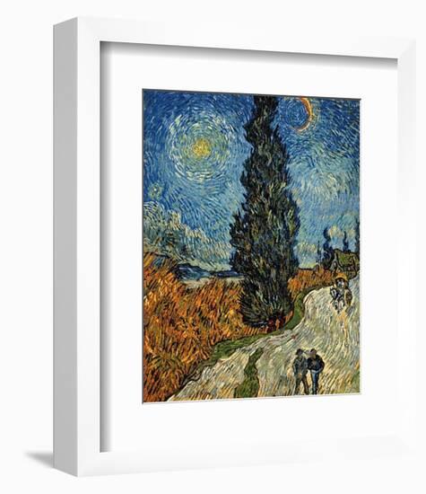 Country Road in Provence by Night, c.1890-Vincent van Gogh-Framed Art Print