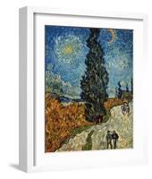 Country Road in Provence by Night, c.1890-Vincent van Gogh-Framed Art Print