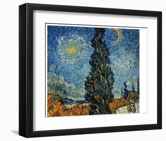 Country Road in Provence by Night, c.1890-Vincent van Gogh-Framed Giclee Print