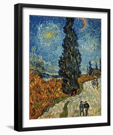 Country Road in Provence by Night, c.1890-Vincent van Gogh-Framed Giclee Print