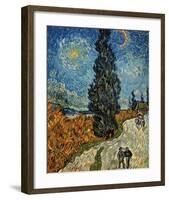 Country Road in Provence by Night, c.1890-Vincent van Gogh-Framed Giclee Print