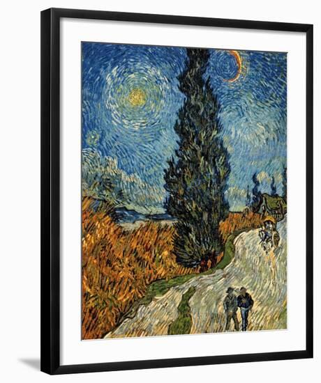 Country Road in Provence by Night, c.1890-Vincent van Gogh-Framed Giclee Print