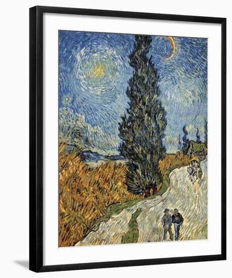 Country Road in Provence by Night, c. 1890-Vincent van Gogh-Framed Art Print