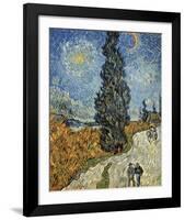 Country Road in Provence by Night, c. 1890-Vincent van Gogh-Framed Art Print