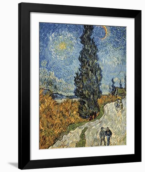 Country Road in Provence by Night, c. 1890-Vincent van Gogh-Framed Art Print