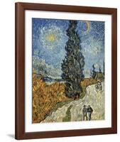 Country Road in Provence by Night, c. 1890-Vincent van Gogh-Framed Art Print