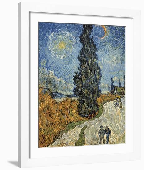 Country Road in Provence by Night, c. 1890-Vincent van Gogh-Framed Art Print