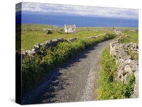 Country Road, Inishmore, Aran Islands, County Galway, Connacht, Republic of Ireland (Eire), Europe-Ken Gillham-Stretched Canvas