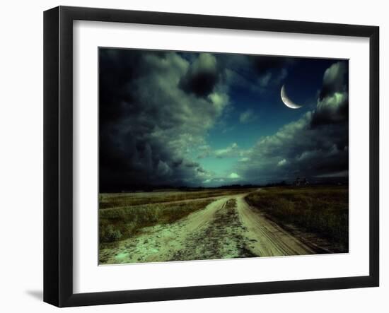 Country Road Leading to the Church-Krivosheev Vitaly-Framed Photographic Print