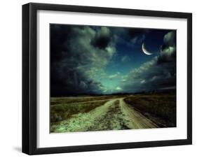Country Road Leading to the Church-Krivosheev Vitaly-Framed Photographic Print