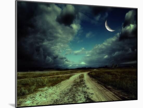 Country Road Leading to the Church-Krivosheev Vitaly-Mounted Photographic Print