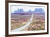 Country road, Monument Valley, Arizona, North America-Marco Simoni-Framed Photographic Print