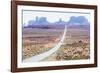 Country road, Monument Valley, Arizona, North America-Marco Simoni-Framed Photographic Print