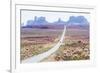 Country road, Monument Valley, Arizona, North America-Marco Simoni-Framed Photographic Print