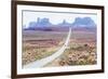 Country road, Monument Valley, Arizona, North America-Marco Simoni-Framed Photographic Print