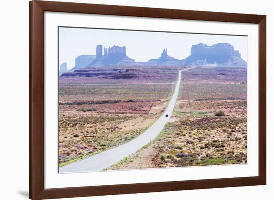 Country road, Monument Valley, Arizona, North America-Marco Simoni-Framed Photographic Print