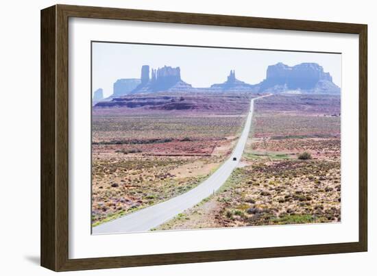 Country road, Monument Valley, Arizona, North America-Marco Simoni-Framed Photographic Print